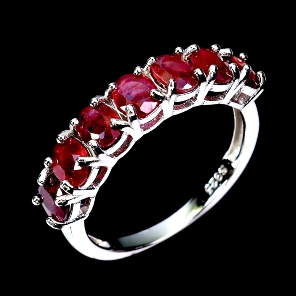14k Gold over 925 Sterling Silver Ring Oval Ruby 5x4mm Natural Gemstone Size 8
